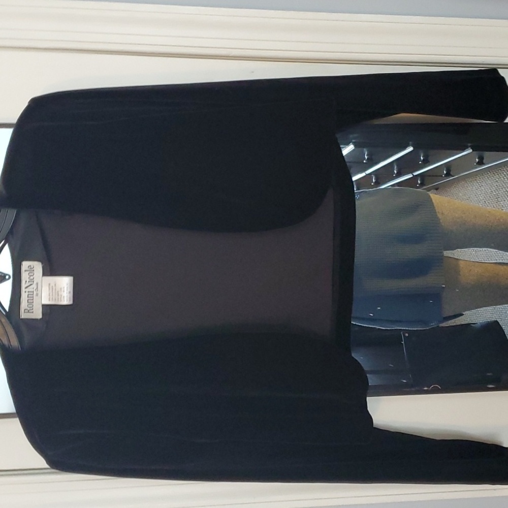 LAUNDRY By Shelley Segall Black VELVET DRESS *GLOVES HAVE BEEN SOLD* - Picture 11 of 13